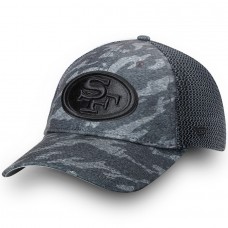 Men's San Francisco 49ers NFL Pro Line by Fanatics Branded Camo/Black Made to Move Trucker Adjustable Hat 2855251
